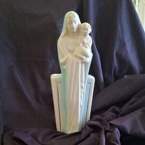 Vintage Ceramic Madonna and Child Figurine